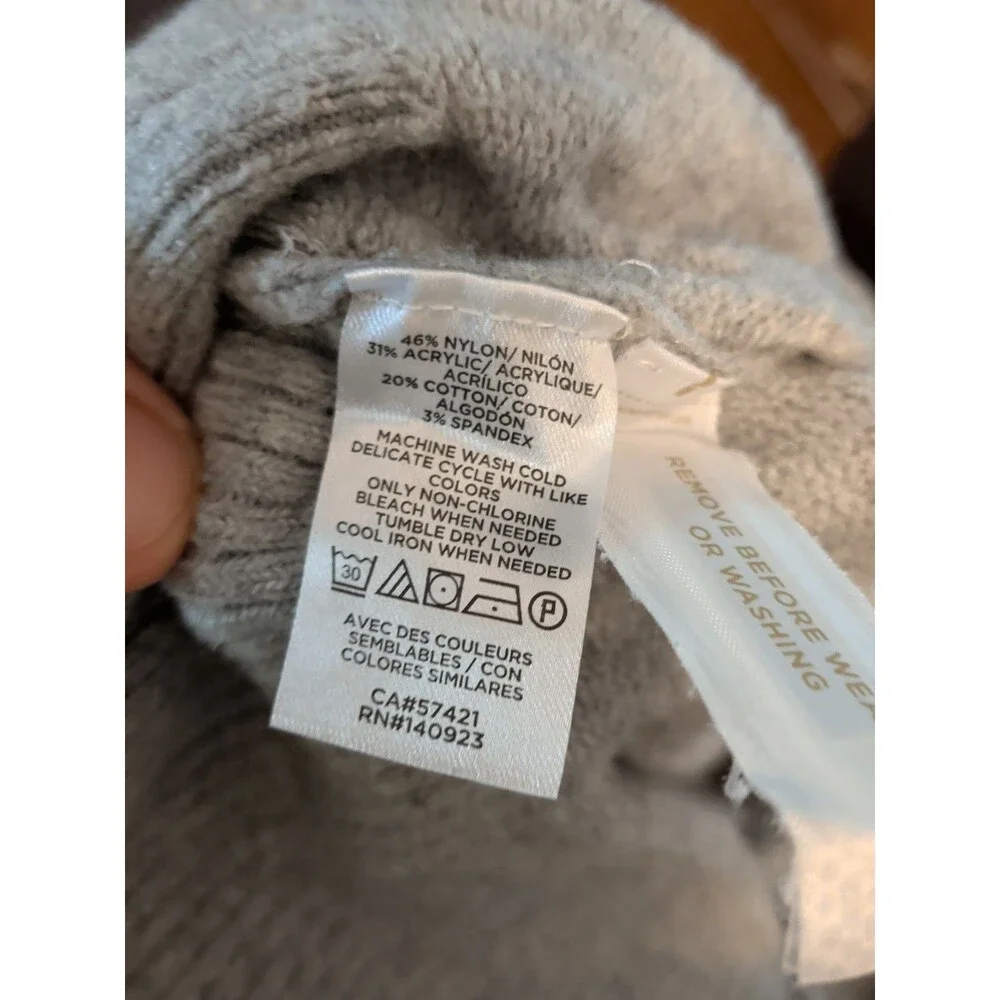 Loft Cardigan Sweater Women's Size Small Gray Button Down